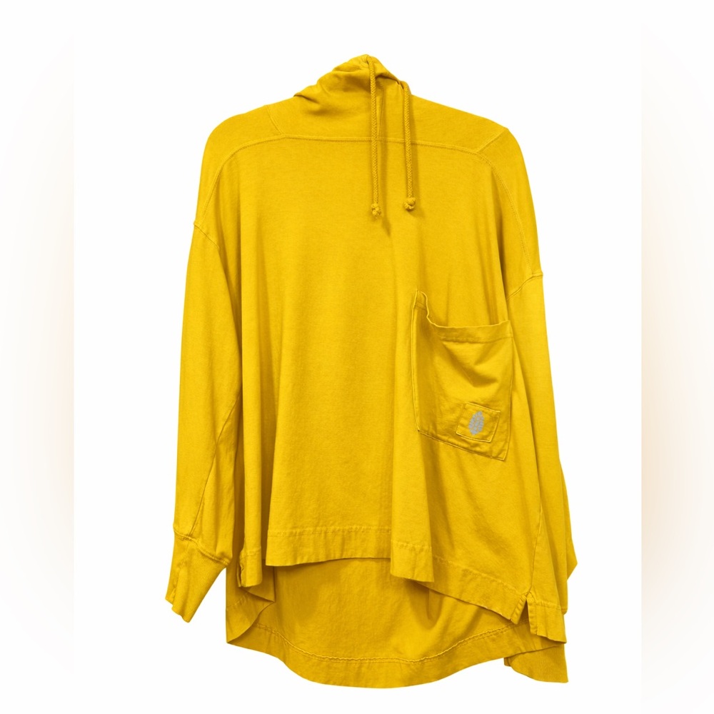 Free People Movement Hot Shot Hoodie Pullover Mustard Yellow Oversized Size L - Picture 5 of 5